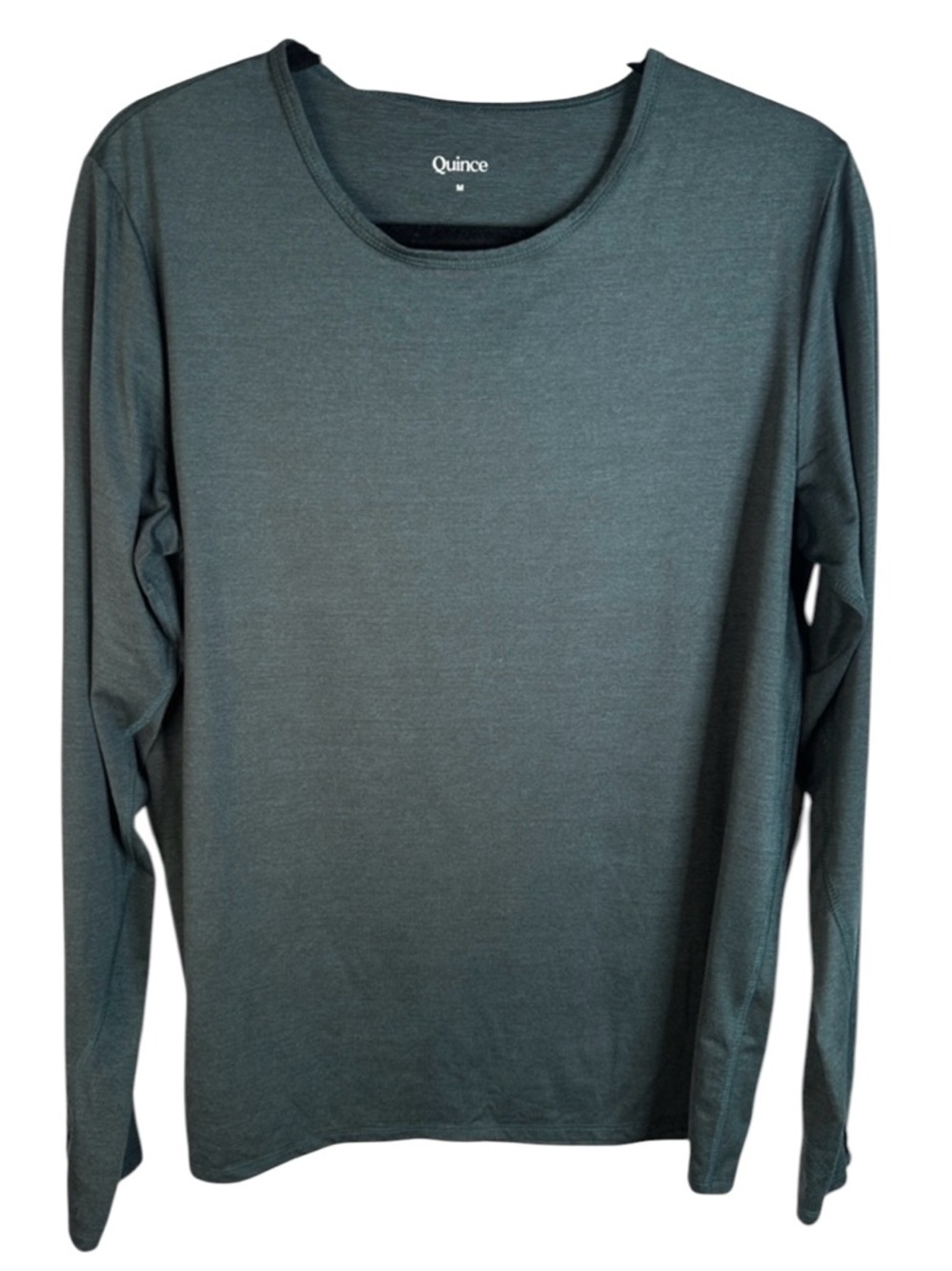 Quince Flowknit Breeze Heather Green Super Soft Long Sleeve Top Size Medium
